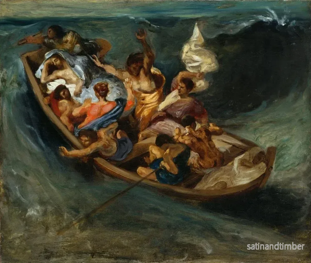 Reproduktion av målningen Le Christ sur la mer de Galilée - Eugène Delacroix - Bild 2