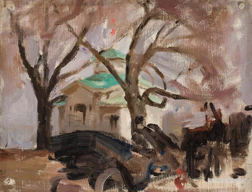 Reproduktion av målningen Vår på Yelaguine-ön i Sankt Petersburg - Jan Cybis - Bild 2
