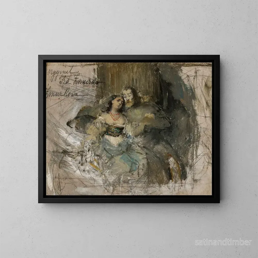 Reproduktion av målningen Kazimierz och Esterka - Franciszek Żmurko