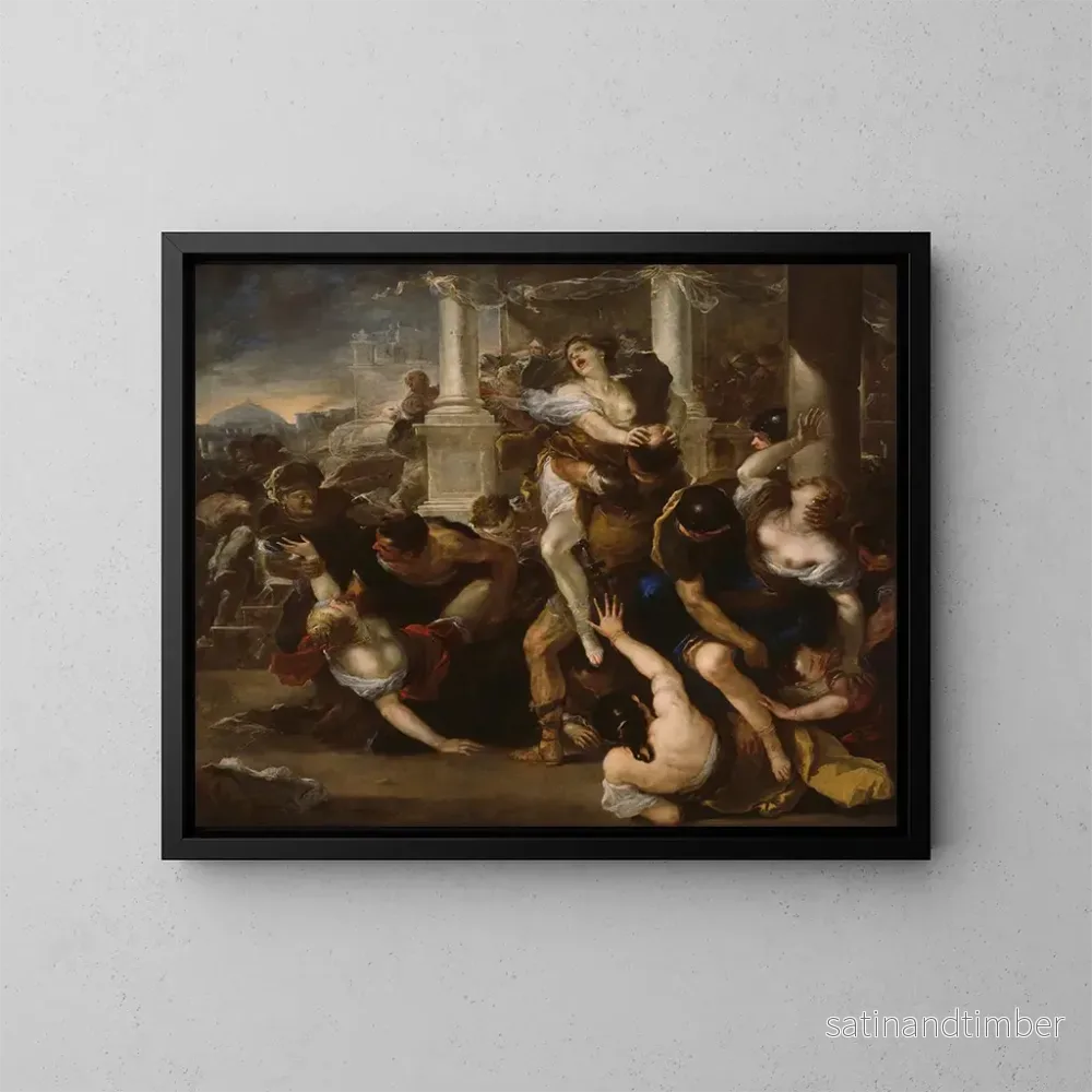 Reproduktion av målningen L'Enlèvement des Sabines - Luca Giordano