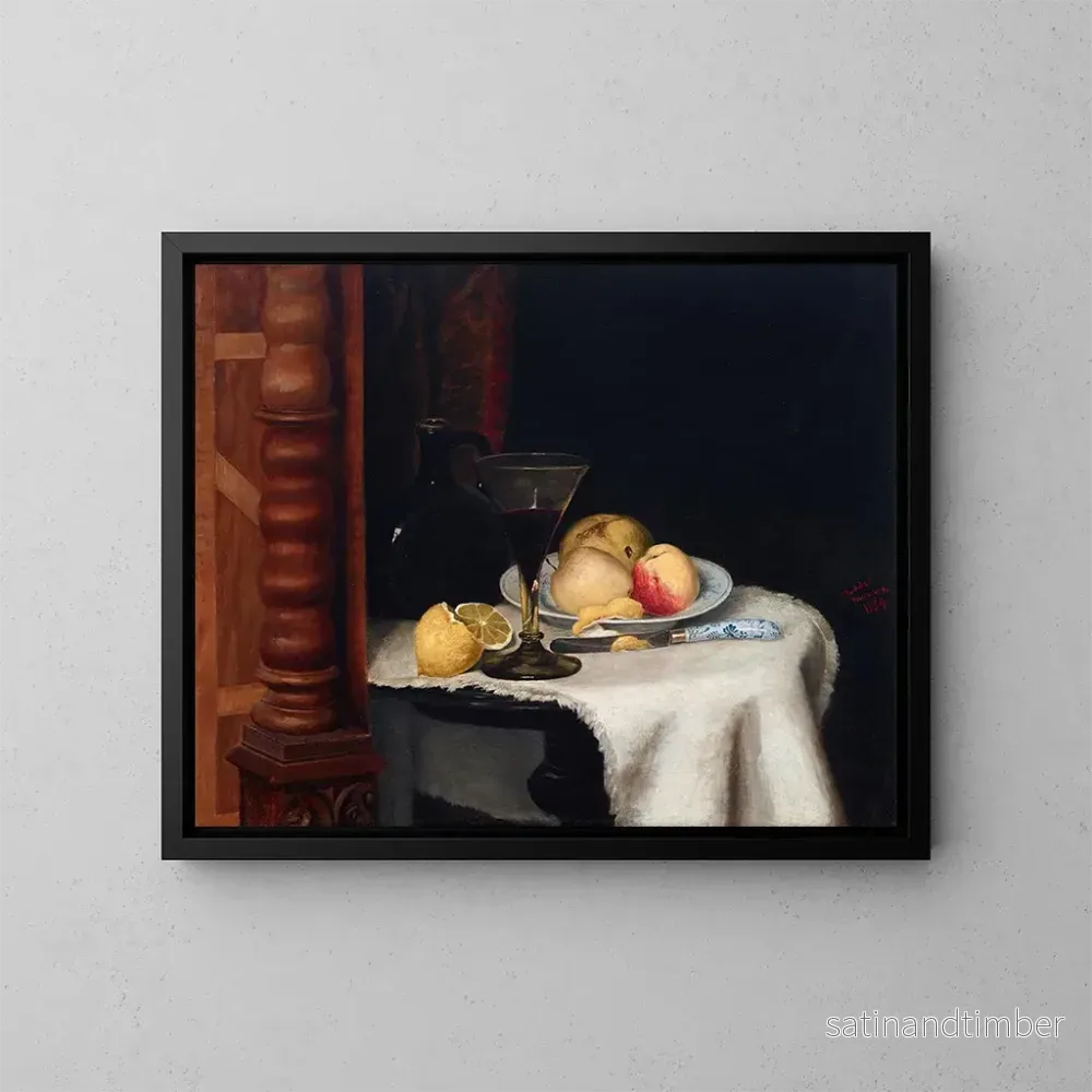 Reproduktion av målningen av fruktstillben - William Henry Huddle