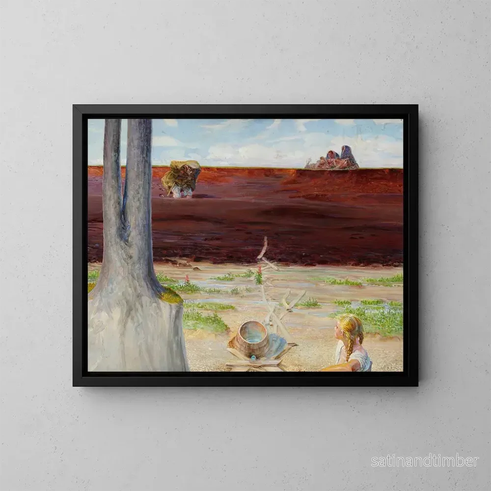 Reproduktion av målningen Min liv, del av triptyken - Jacek Malczewski