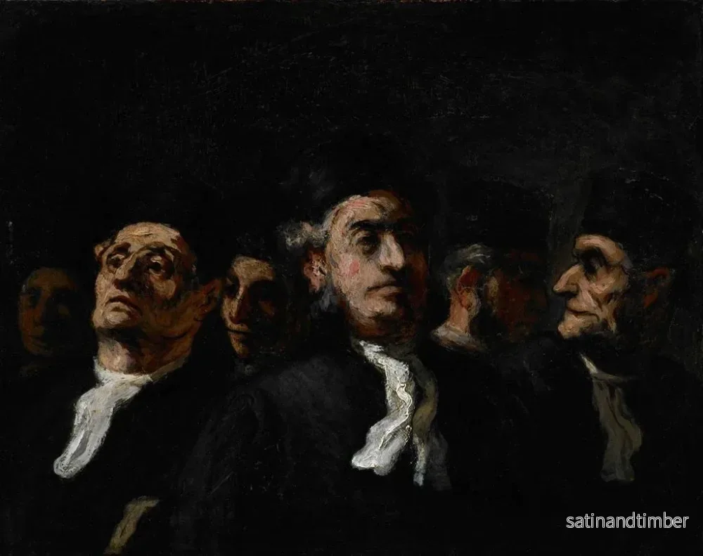 Reproduktion av målningen En möte av advokater - Honoré Daumier - Bild 2