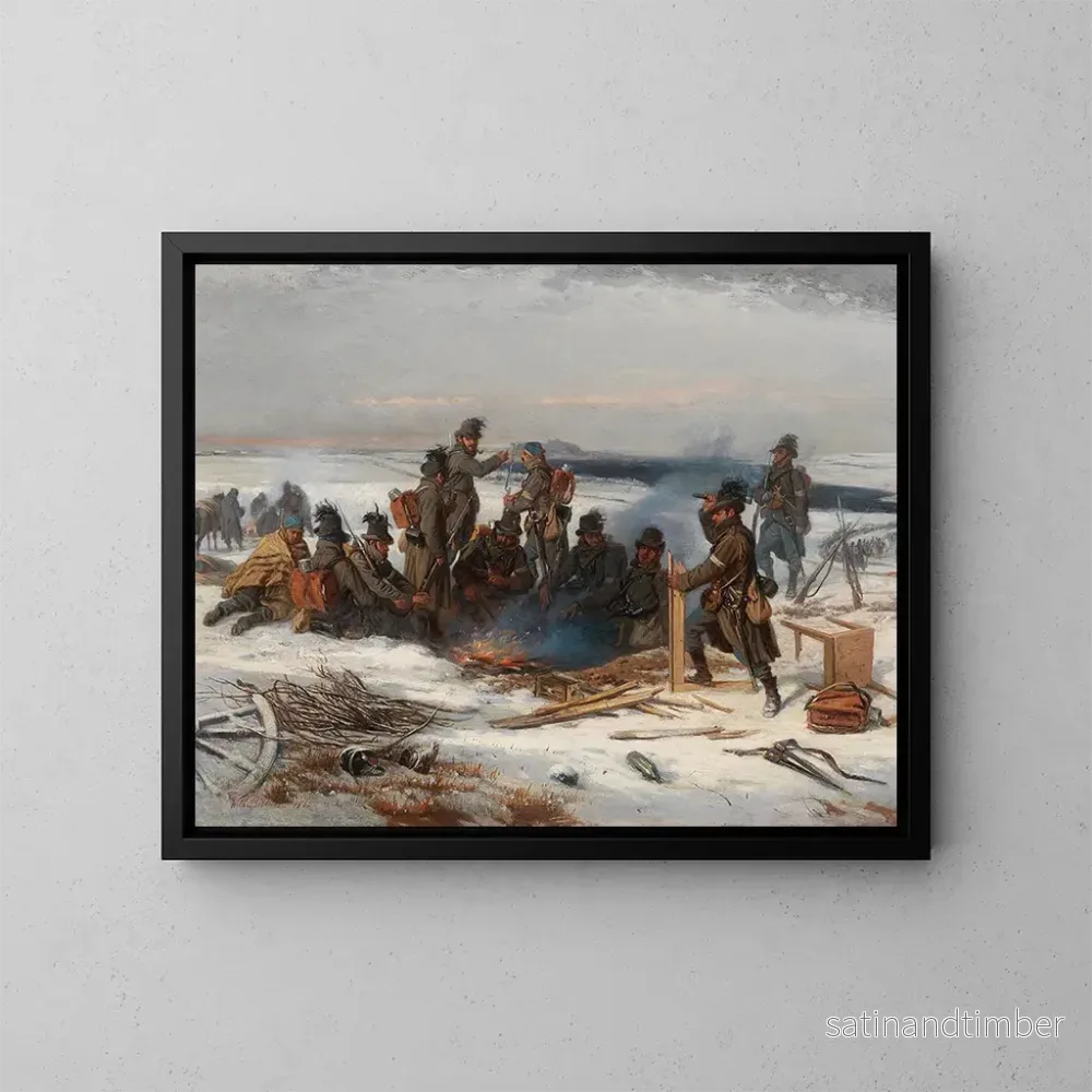 Reproduktion av målningen Repos des soldats - Wilhelm Richter
