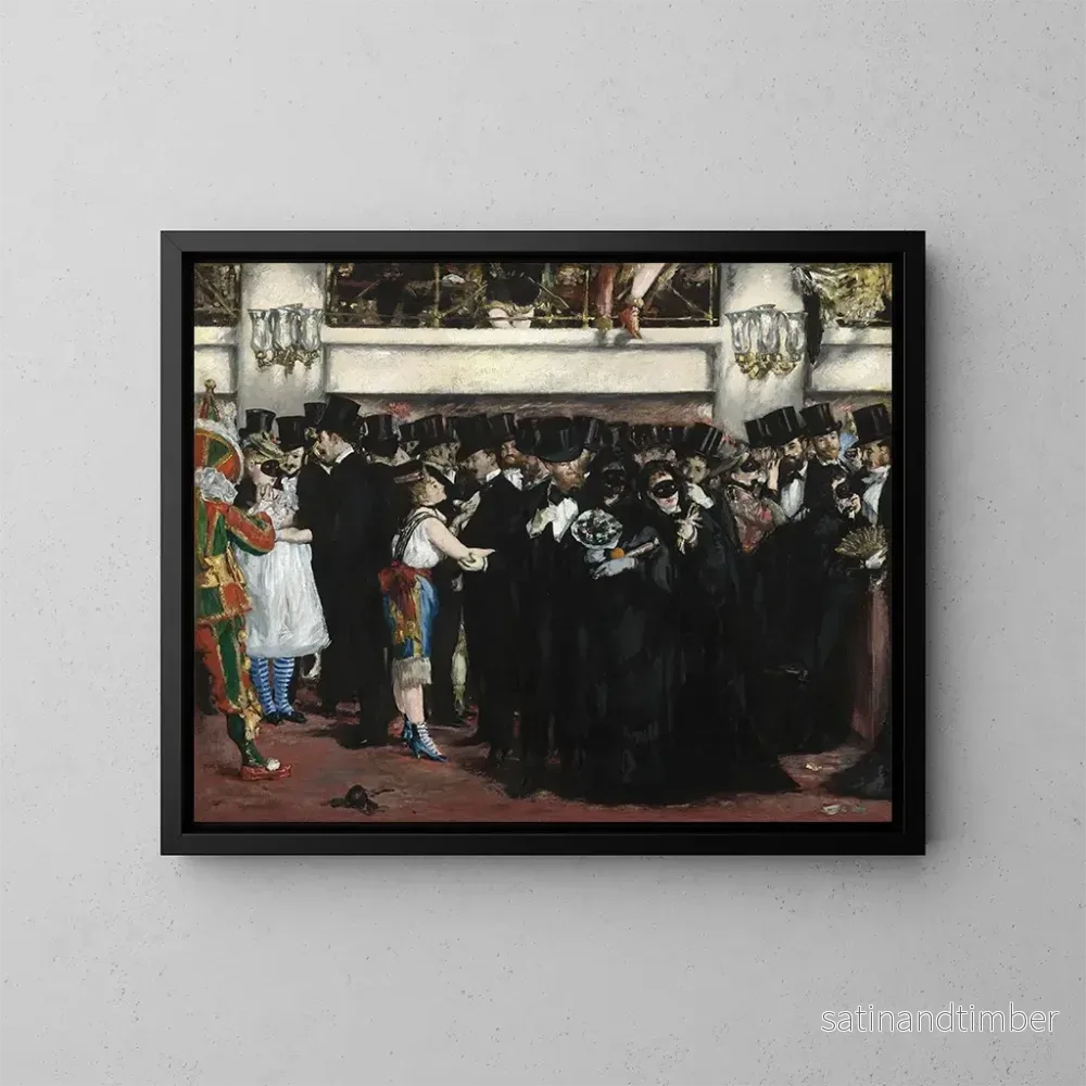 Reproduktion av målningen Bal masqué à l’opéra – Édouard Manet Reproduktion av målningen Bal masqué à l’opéra – Édouard Manet