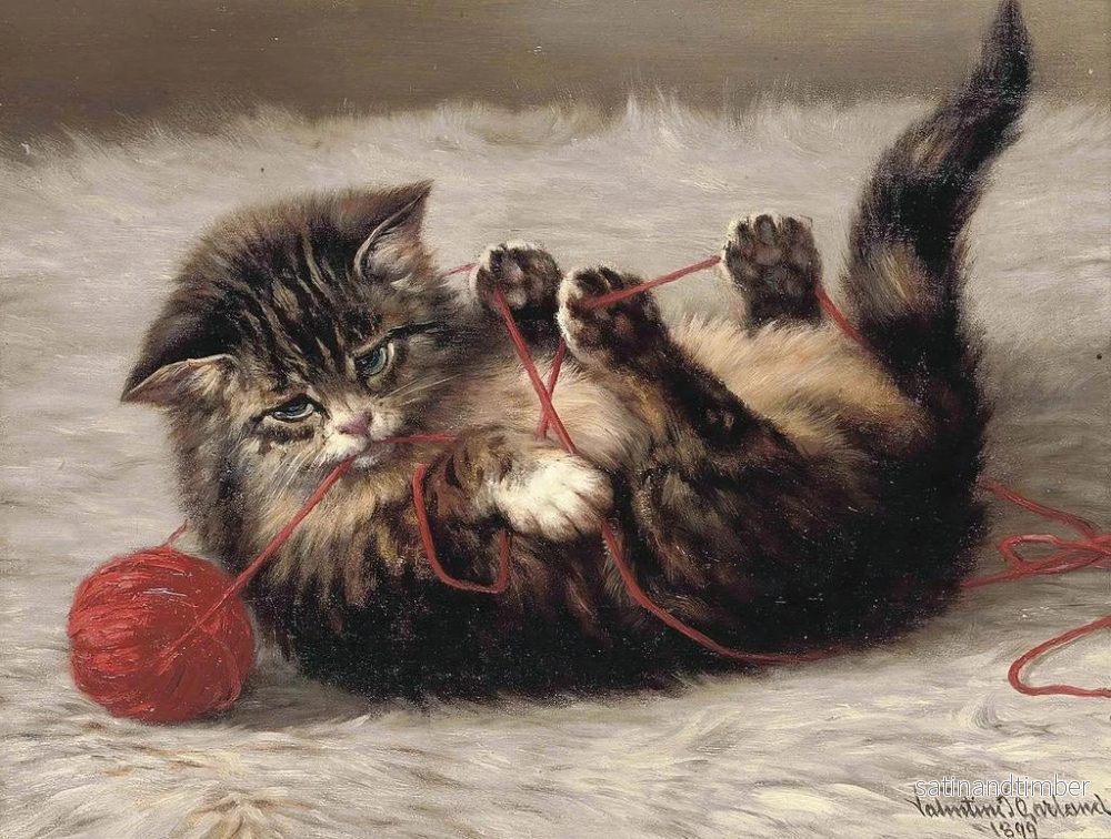 Reproduktion av målningen Le berceau des chats - Valentine Thomas Garland - Bild 2