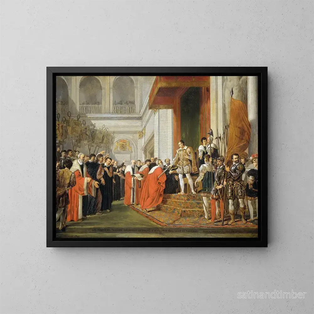 Reproduktion av målningen L'Union d'Utrecht - Joseph Denis Odevaere