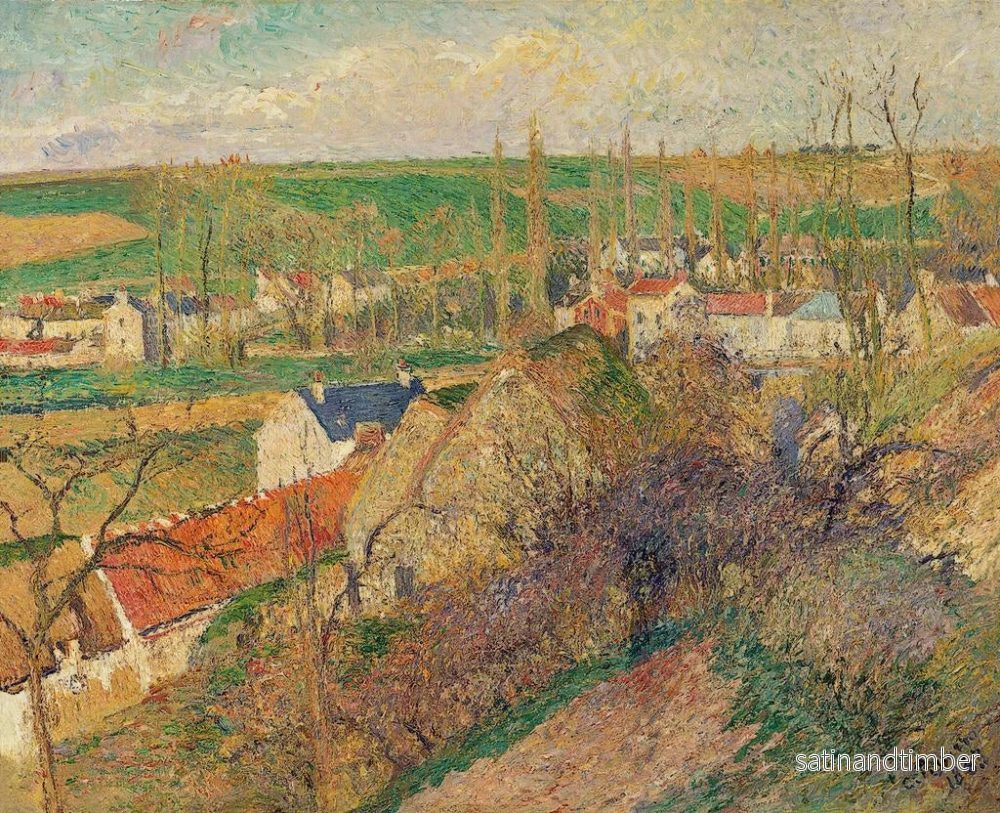 Reproduktion av målningen Vy över byn Dosny - Camille Pissarro - Bild 2