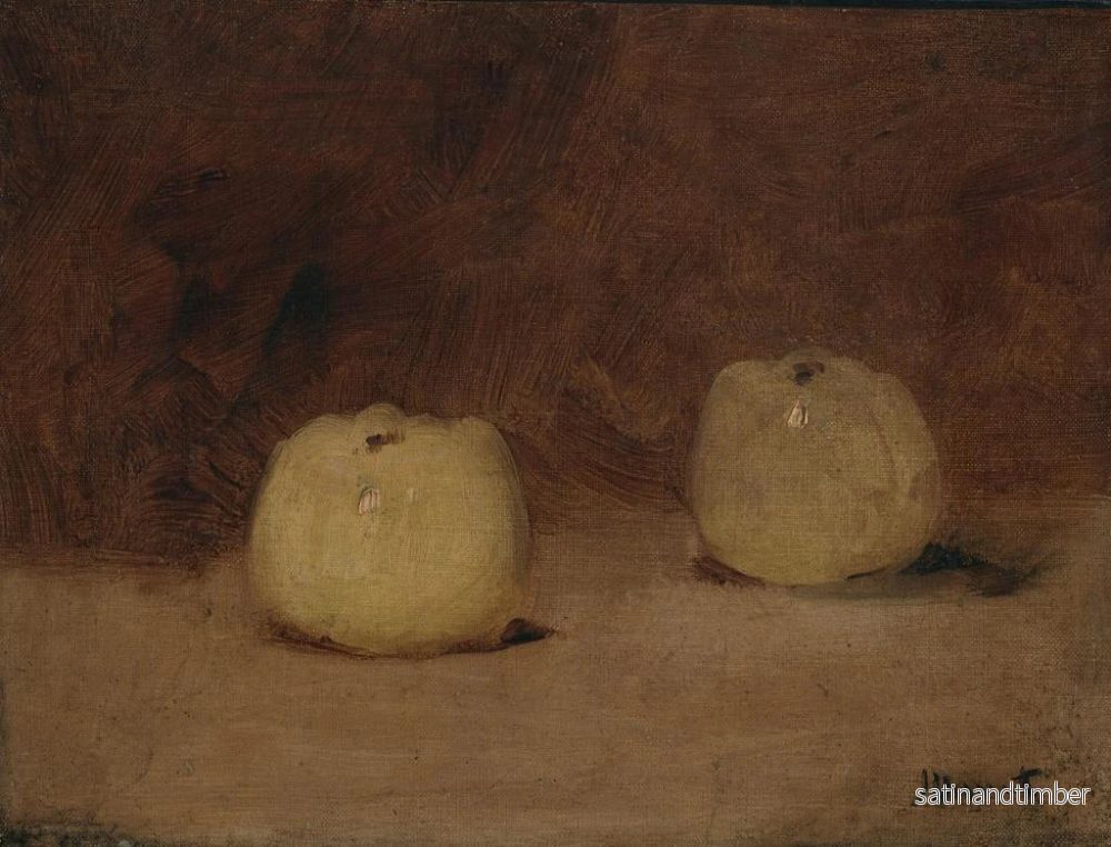 Reproduktion av målningen av stilleben med två äpplen - Édouard Manet - Bild 2