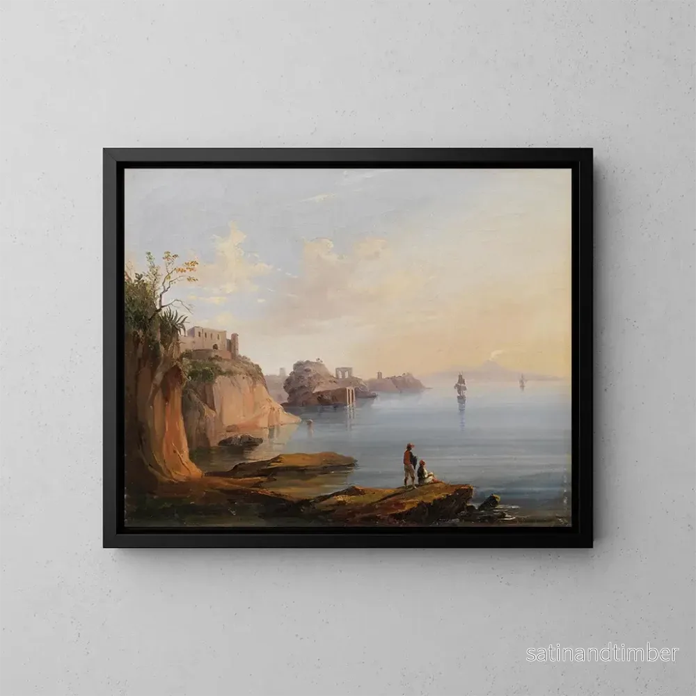 Reproduktion av målningen Vue de Naples depuis Posillipo - Salvatore Fergola