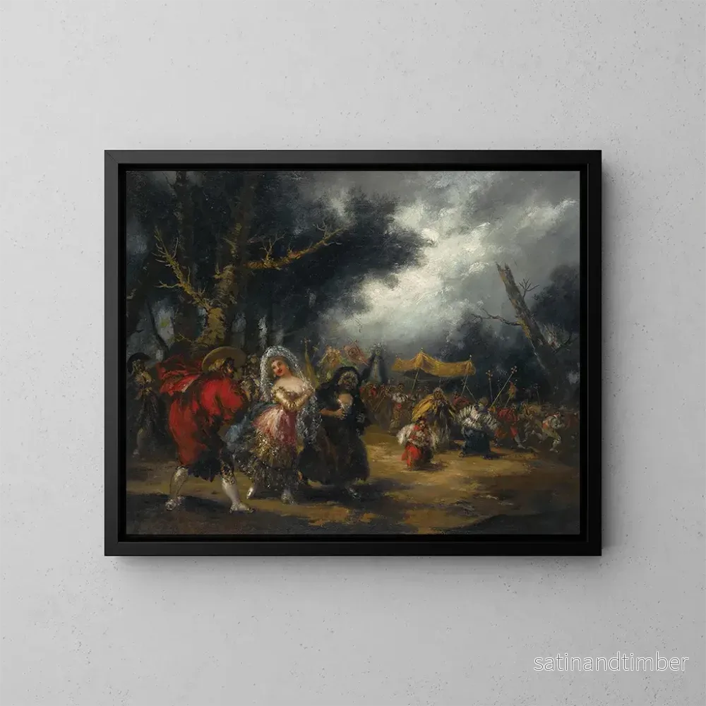 Reproduktion av målningen La Procession - Eugenio Lucas Villamil