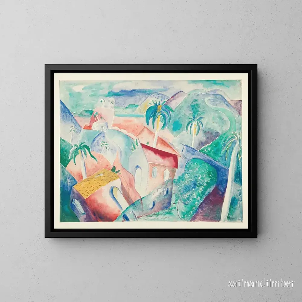Reproduktion av målningen Landskap kubanska - Paul Gauguin