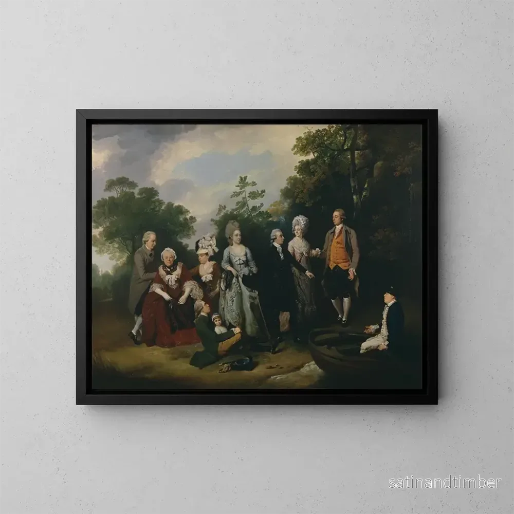 Reproduktion av målningen av familjerna Oliver och Ward - Francis Wheatley