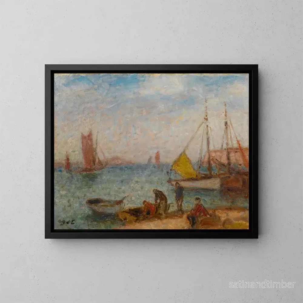 Reproduktion av målningen Thonniers i Saint-Gilles-Croix-de-Vie - Georges d'Espagnat