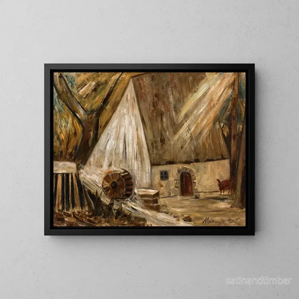 Reproduktion av målningen Moulin à Banay - Tadeusz Makowski