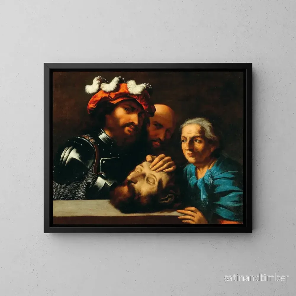 Reproduktion av målningen Hérode med huvudet av Johannes Döparen - Pietro della Vecchia