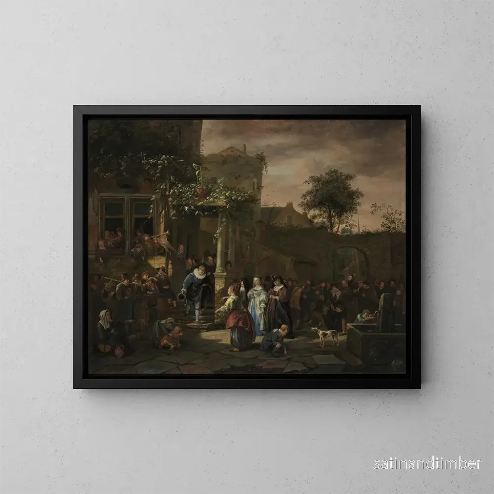 Reproduktion av målningen Le Mariage villageois - Jan Steen