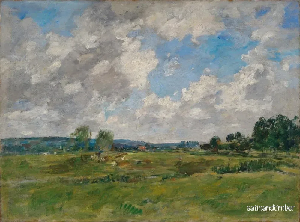 Reproduktion av målningen La vallée de la Touques - Eugène Boudin - Bild 2