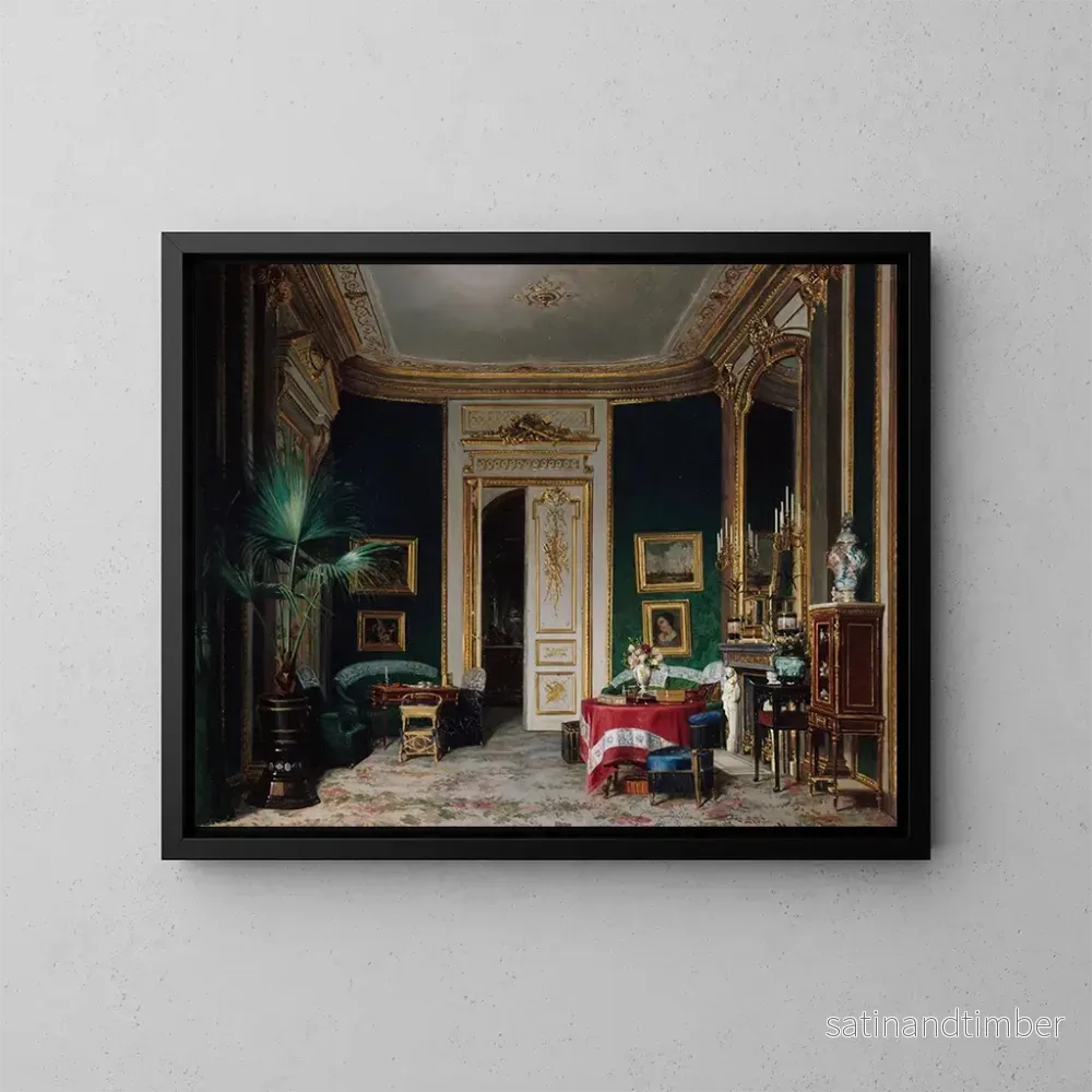 Reproduktion av målningen av hotel Wendel:s salong, rue de Clichy - Sébastien Charles Giraud