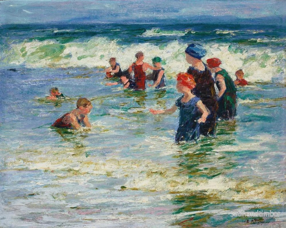Reproduktion av målningen Strandscen - Edward Henry Potthast - Bild 2