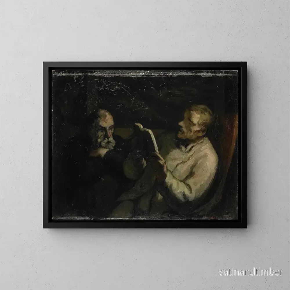 Reproduktion av målningen La Lecture - Honoré Daumier