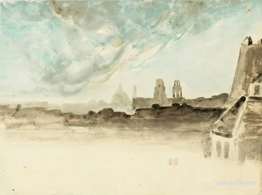 Reproduktion av målningen Les toits de Paris - Eugène Delacroix - Bild 2