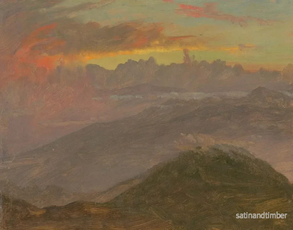 Reproduktion av målningen Solnedgång och berg - Frederic Edwin Church - Bild 2
