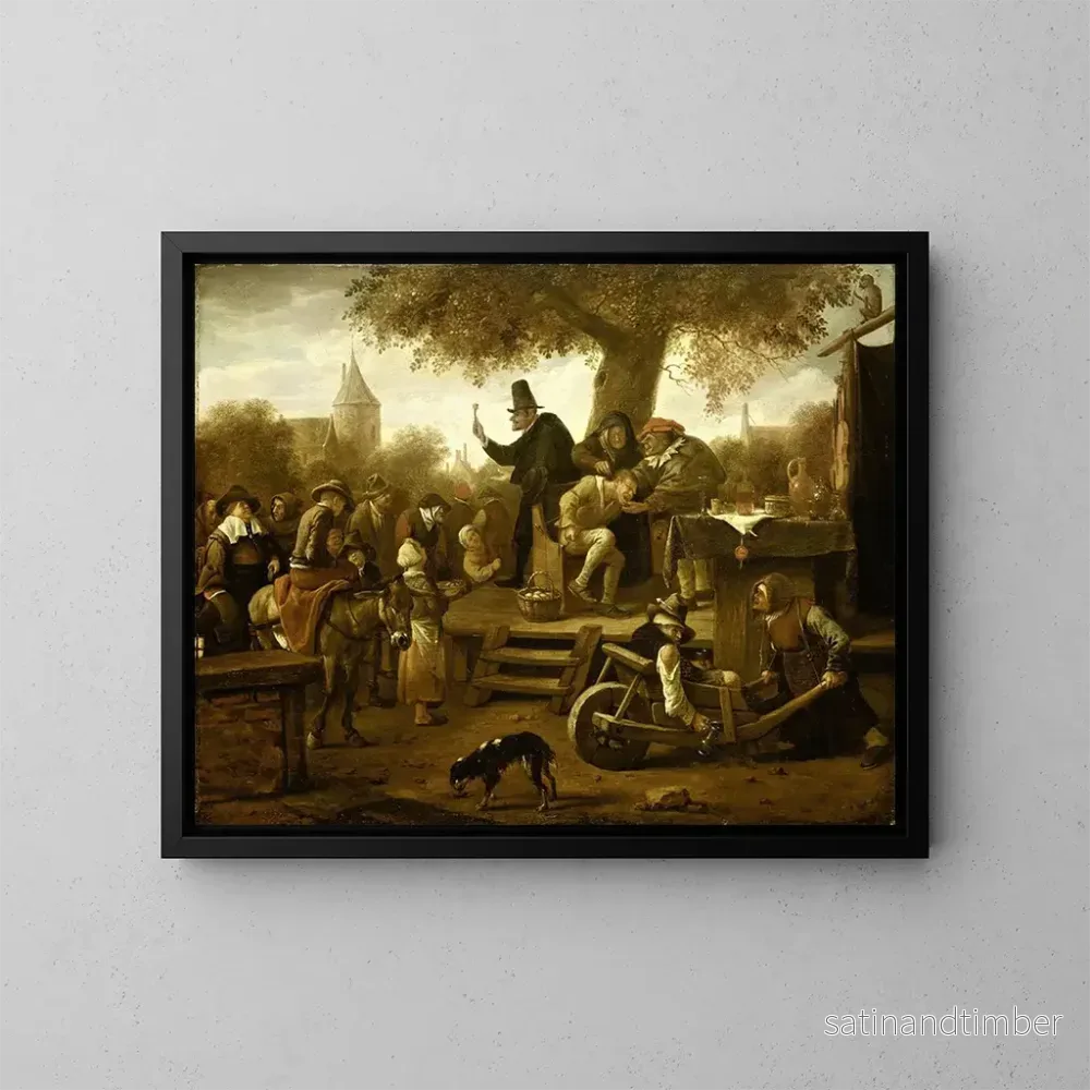 Reproduktion av målningen Le charlatan - Jan Steen