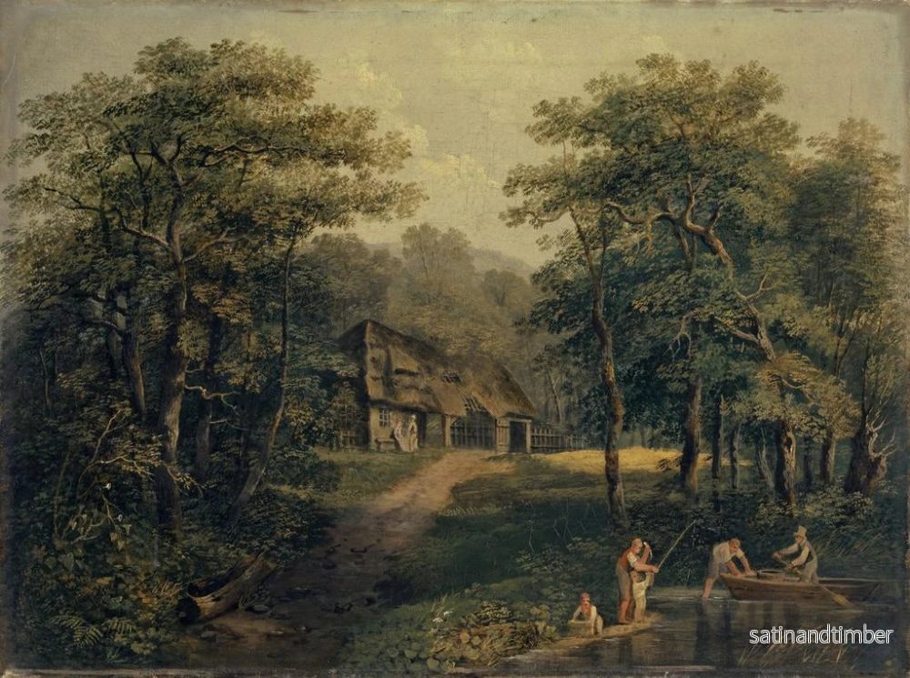 Reproduktion av målningen Ferme au bord de l'eau - Conrad Gessner - Bild 2