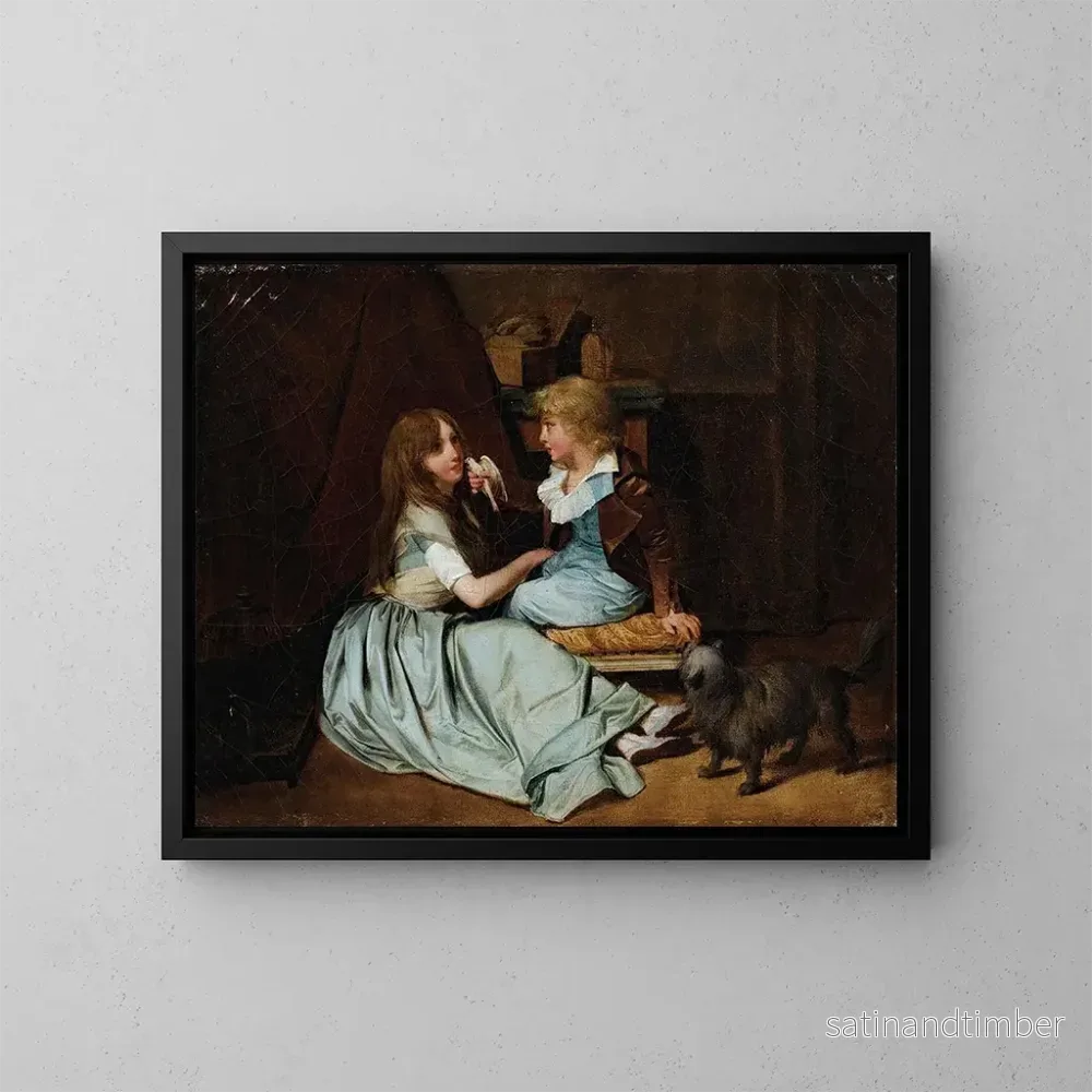 Reproduktion av målningen La colombe chérie - Louis Léopold Boilly