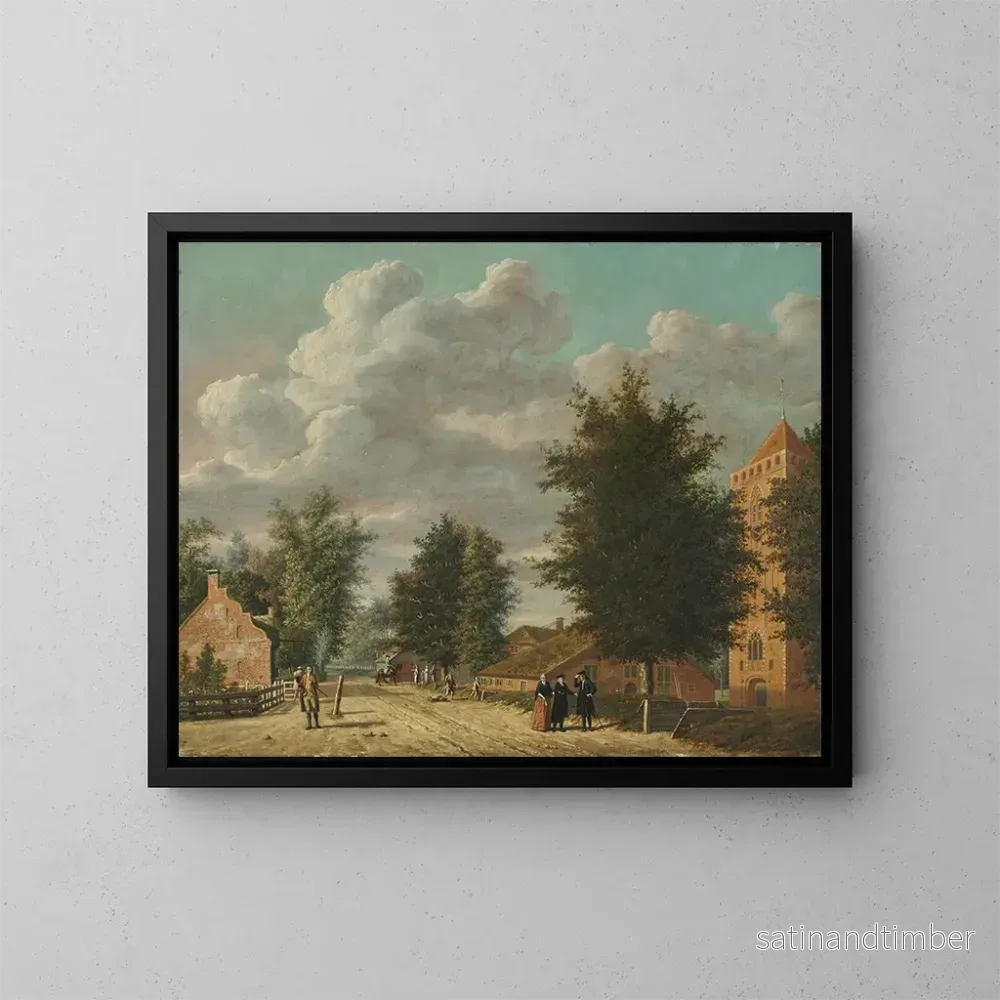 Reproduktion av målningen Vue du village d’Eemnes – Jordanus Hoorn Reproduktion av målningen Vue du village d’Eemnes – Jordanus Hoorn
