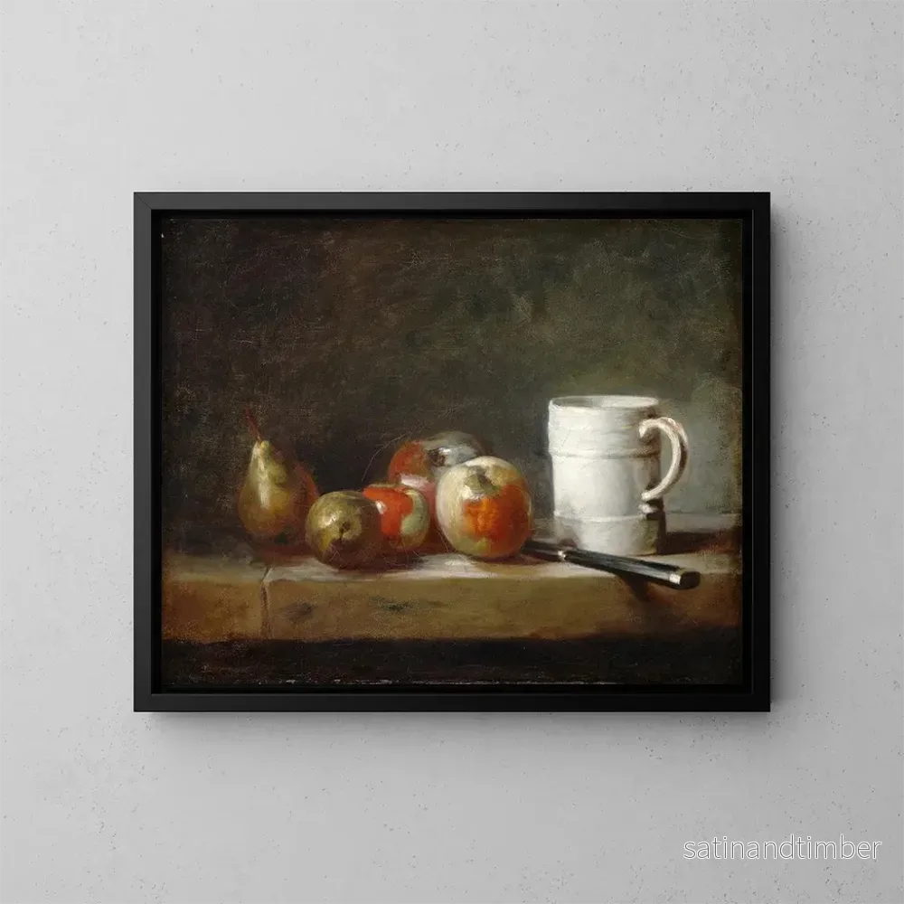 Reproduktion av målningen av stilleben med en vit kopp - Jean Siméon Chardin