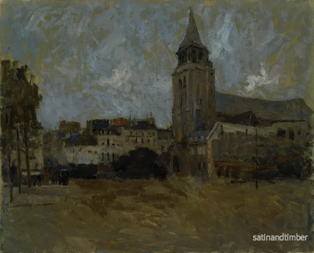 Reproduktion av målningen Place Saint-Germain-des-Prés - Frank Edwin Scott - Bild 2
