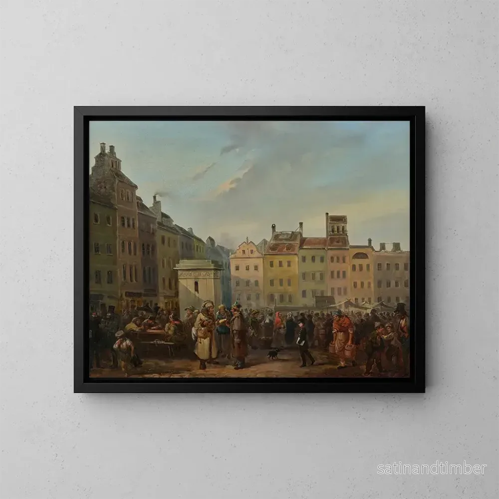 Reproduktion av målningen Place de la Vieille Ville - Franciszek Kostrzewski