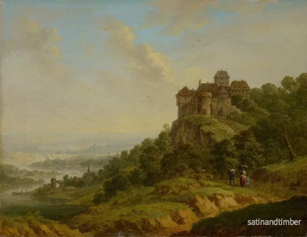 Reproduktion av målningen Landskap med slott - Christian Georg Schütz l'Ancien - Bild 2
