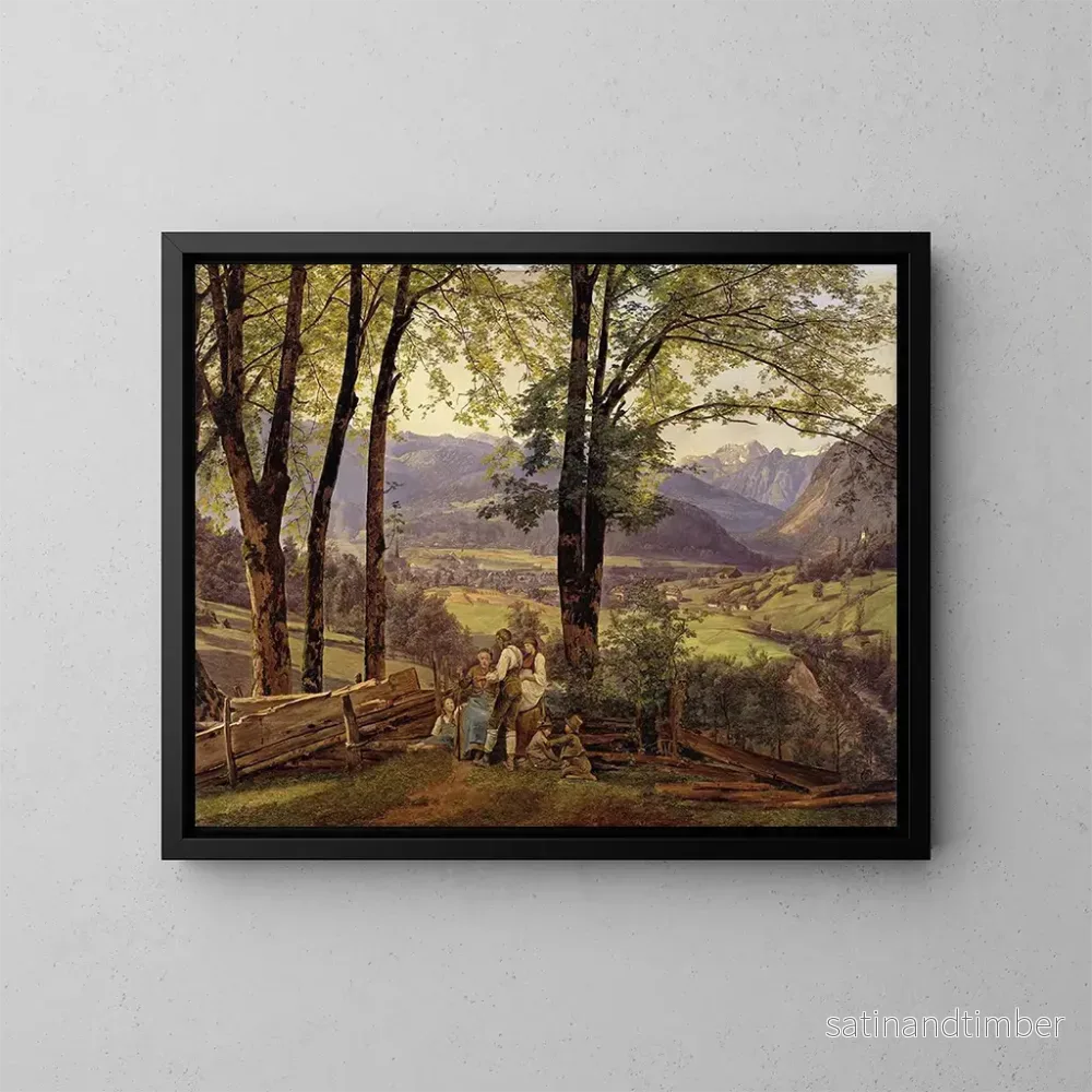 Reproduktion av målningen Vue d'Ischl - Ferdinand Georg Waldmüller