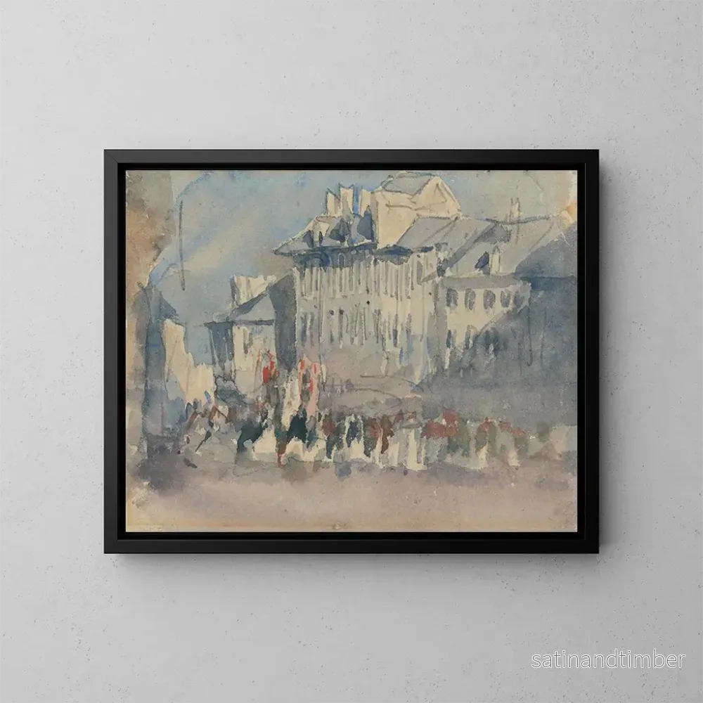 Reproduktion av målningen En religiös procession – David Cox Reproduktion av målningen En religiös procession – David Cox