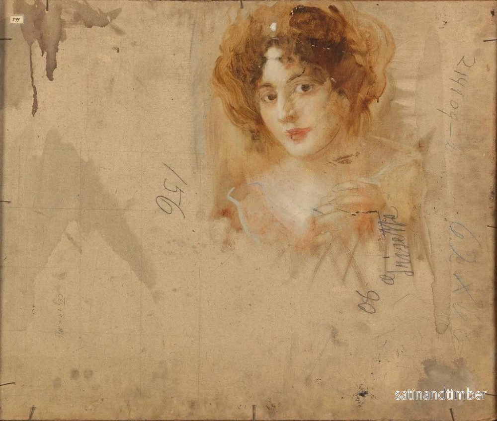 Reproduktion av målningen Dame i hatt i en gul klänning - Eduard Veith - Bild 2