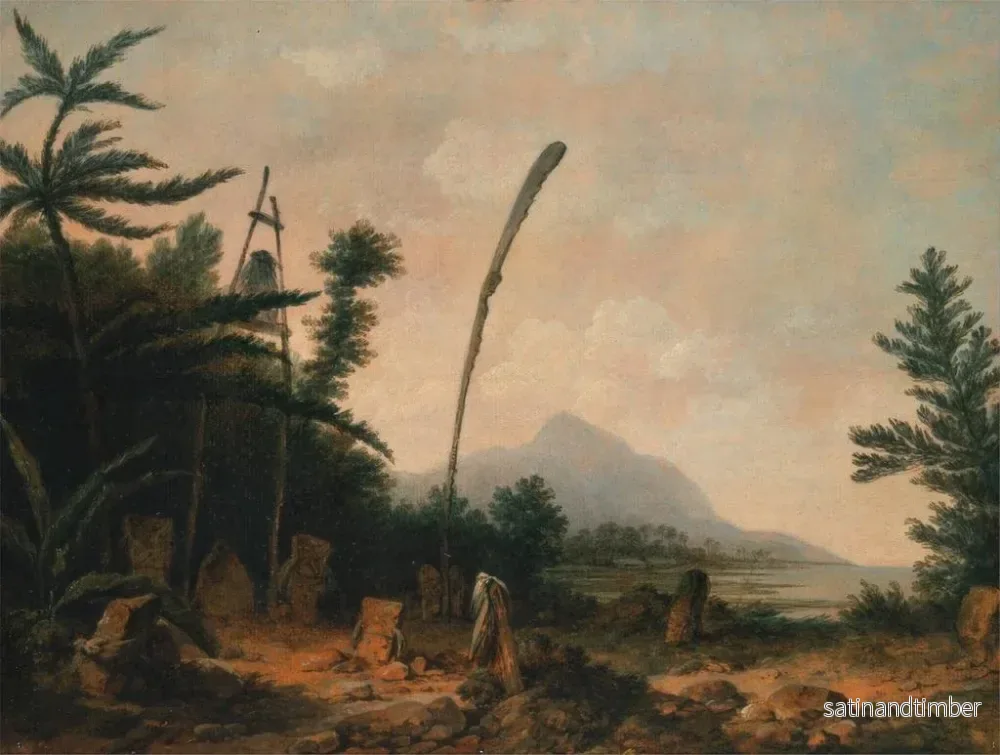 Reproduktion av målningen Cimetière dans les mers du Sud - John Webber - Bild 2