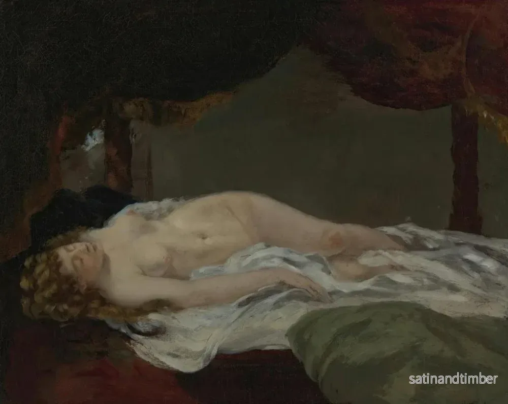 Reproduktion av målningen av en sovande kvinna - Gustave Courbet - Bild 2