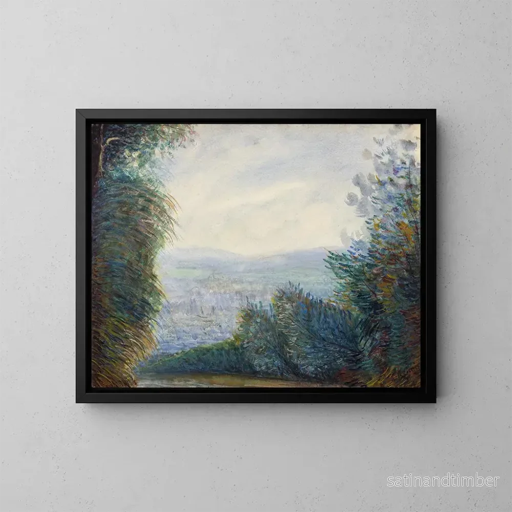Reproduktion av målningen La vallée d'Auvers sur l'Oise - Pierre-Auguste Renoir