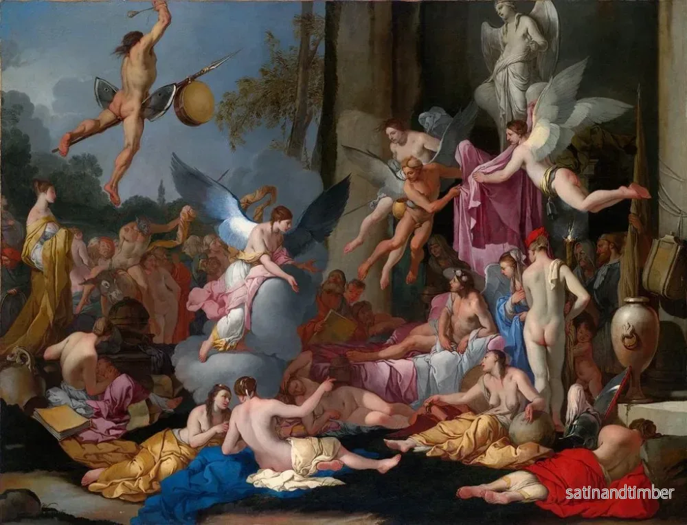 Reproduktion av målningen Le Royaume d'Hypnos - Giulio Carpioni - Bild 2