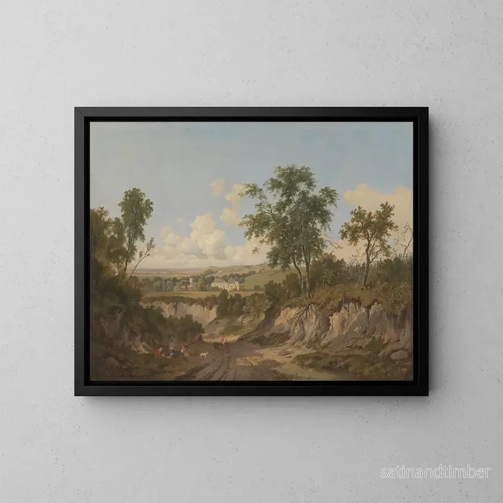 Reproduktion av målningen Penshurst Place, Kent - Patrick Nasmyth