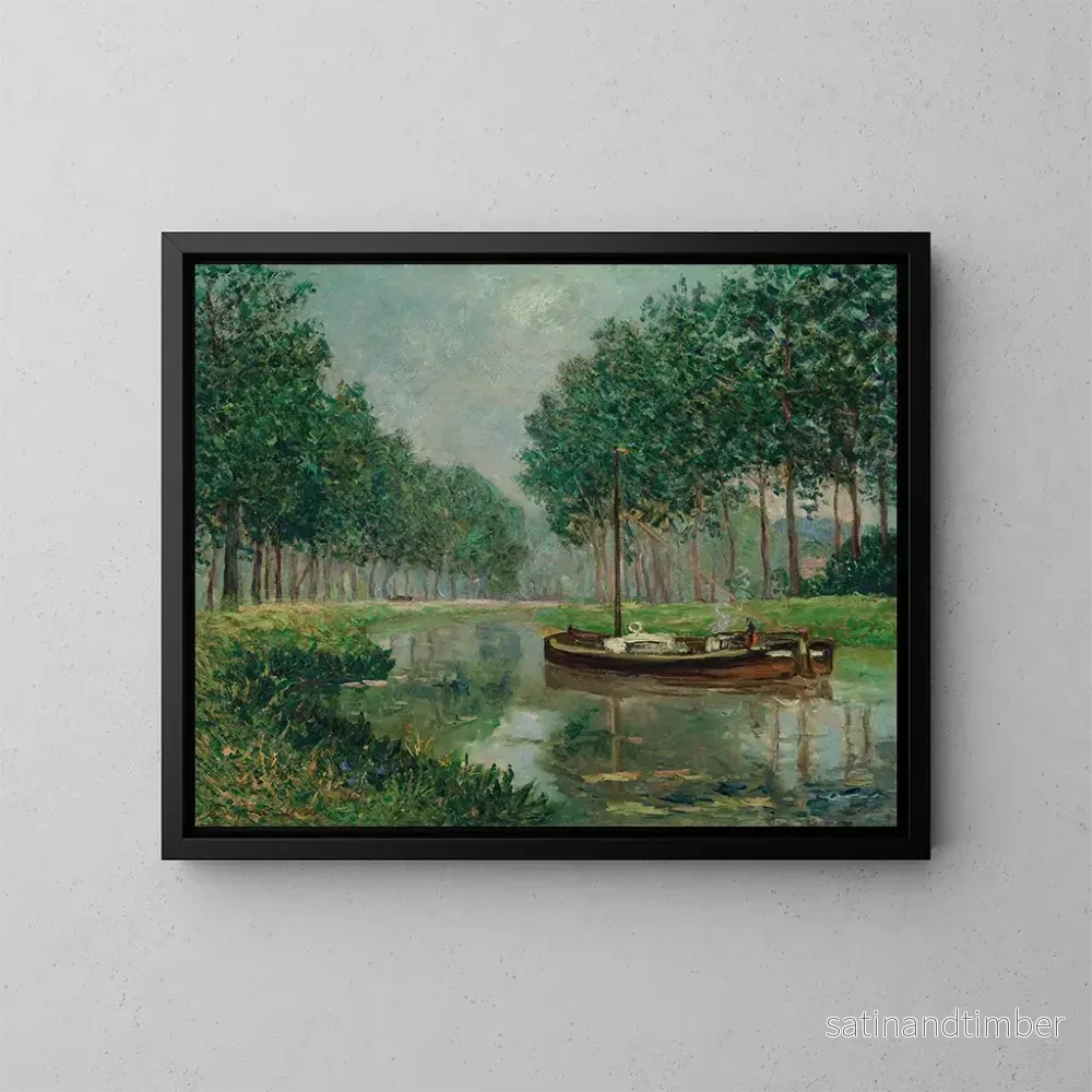Reproduktion av målningen Chaland sur le canal - Maxime Maufra