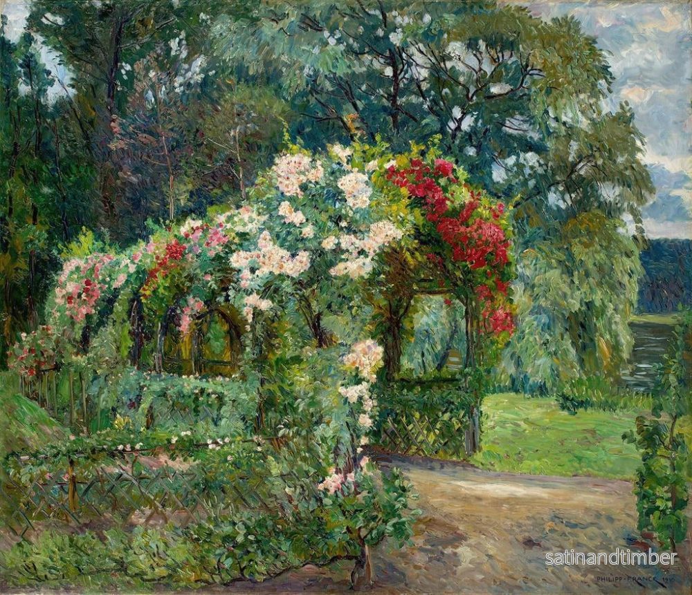 Reproduktion av målningen Rosenlaube dans le jardin de Richter - Philipp Franck - Bild 2