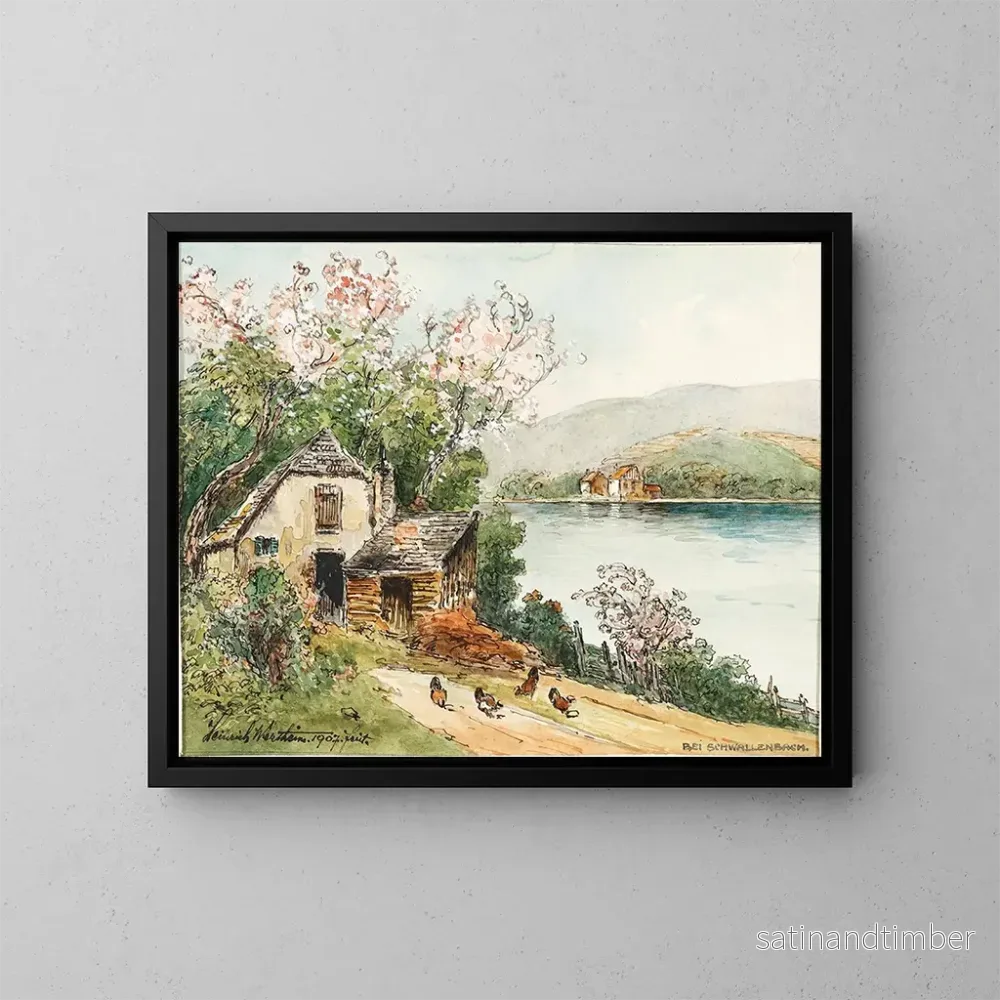Reproduktion av målningen Vår i Wachau-dalen - Heinrich Josef Wertheim