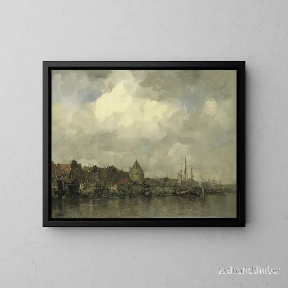 Reproduktion av målningen La tour de l’angoisse à l’extérieur d’Amsterdam – Jacob Maris Reproduktion av målningen La tour de l’angoisse à l’extérieur d’Amsterdam – Jacob Maris