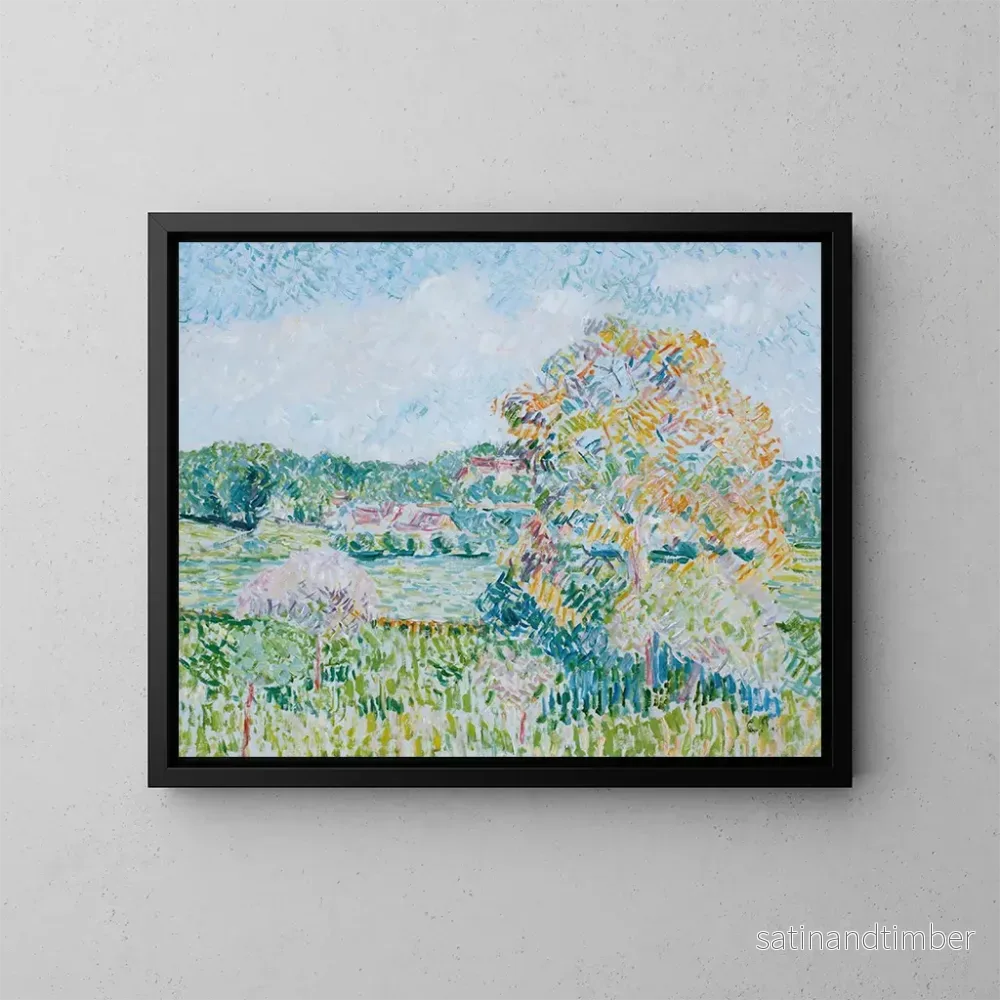 Reproduktion av målningen Le Grand Noyer, Eragny, Höst – Camille Pissarro Reproduktion av målningen Le Grand Noyer, Eragny, Höst – Camille Pissarro