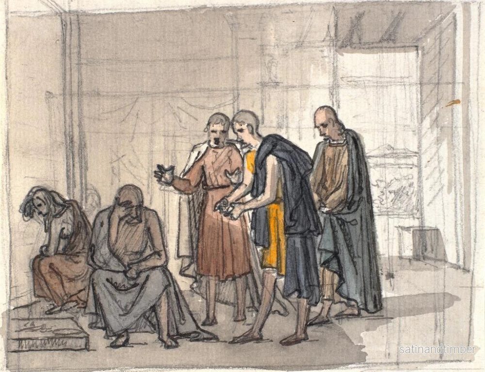 Reproduktion av målningen Job och hans vänner - Martinus Rørbye - Bild 2