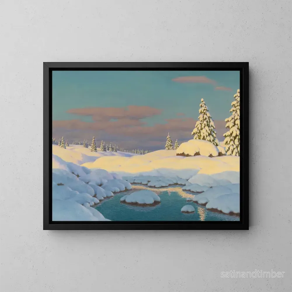 Reproduktion av målningen vinterlandskap - Ivan Fedorovich Choultse